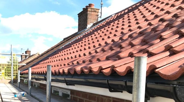uPVC soffits, fascias and guttering on a roofline
