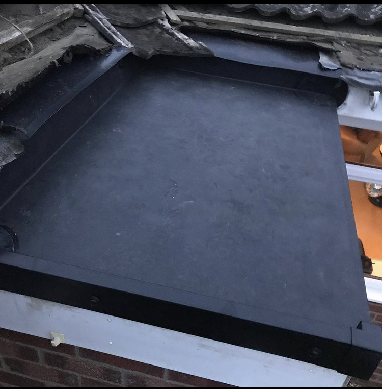 Newly installed flat roof in Norfolk