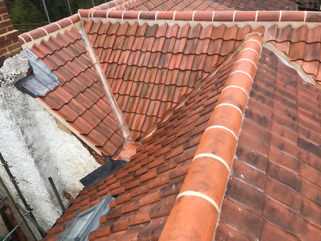 New roof and ridge by roofers in Norwich