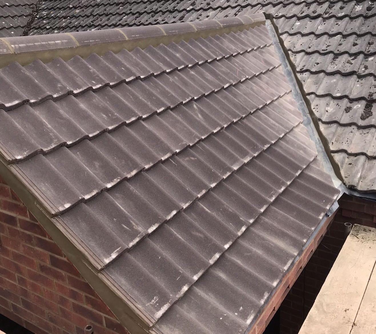 Slate roofing work in progress in Norfolk